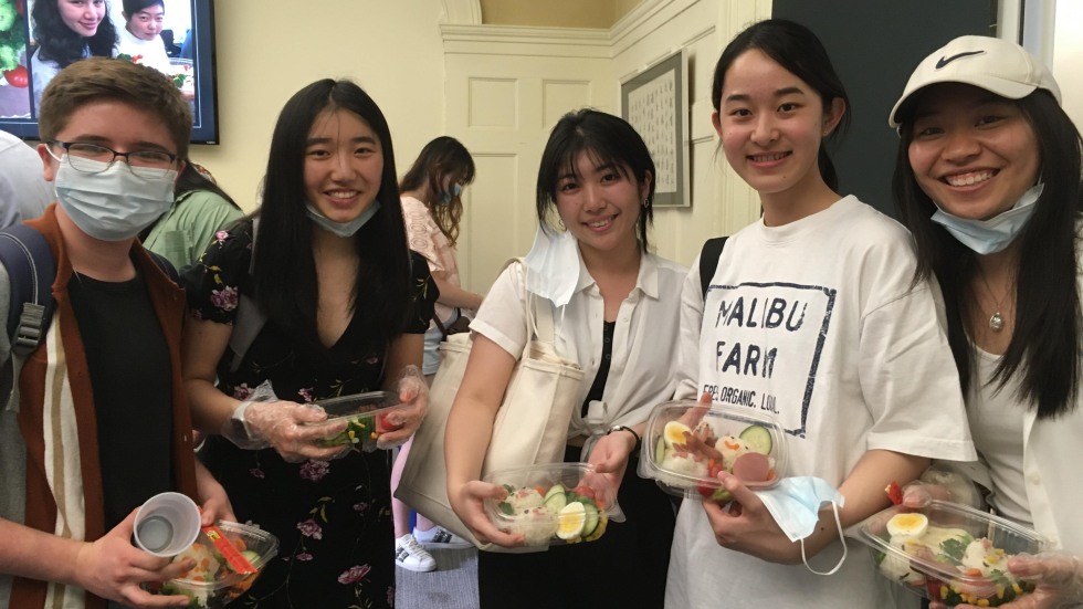 Students during Tea Time Event